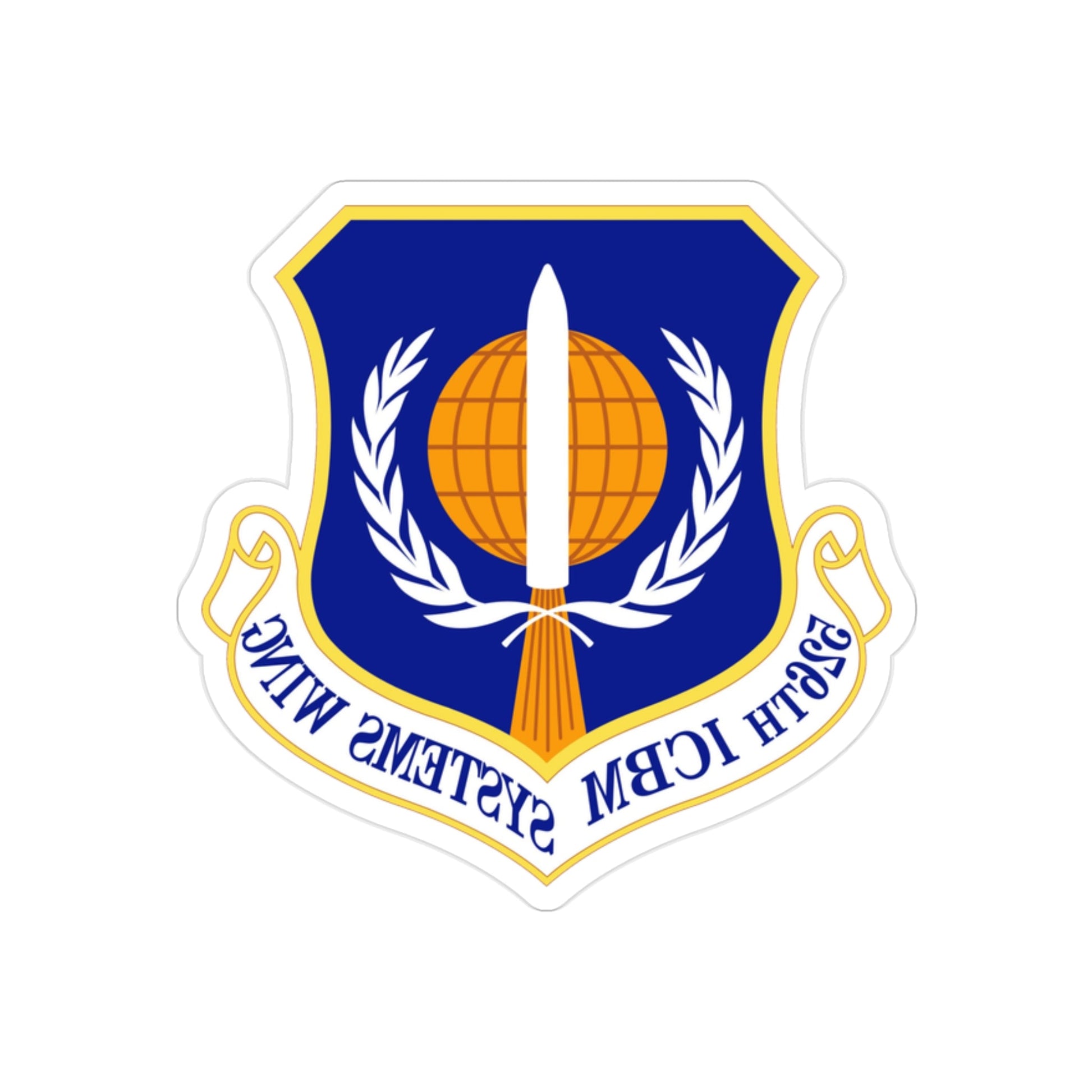 526th ICBM Systems Wing (U.S. Air Force) REVERSE PRINT Transparent STICKER-2" × 2"-The Sticker Space