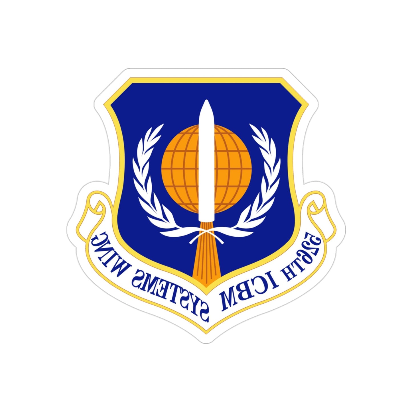 526th ICBM Systems Wing (U.S. Air Force) REVERSE PRINT Transparent STICKER-3" × 3"-The Sticker Space