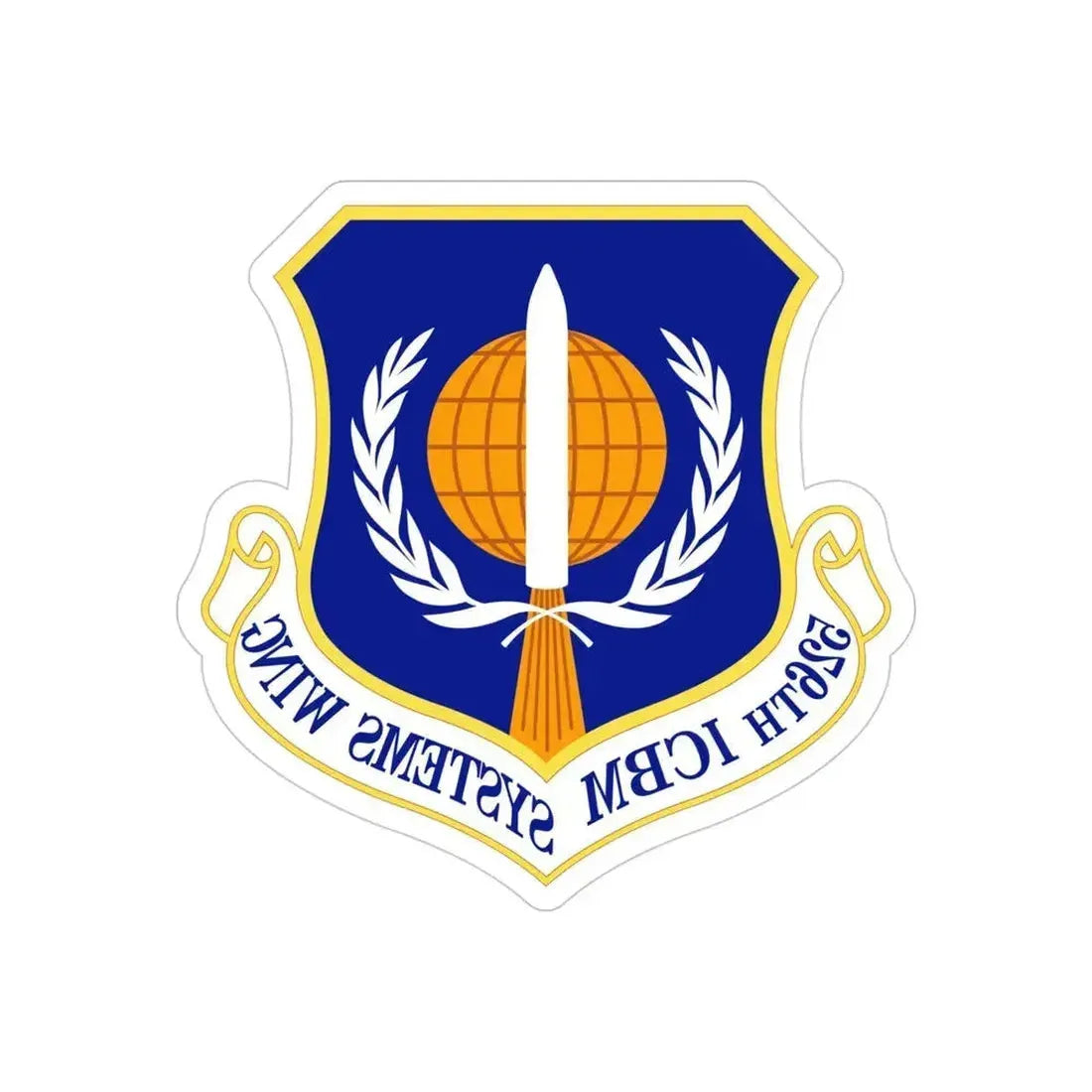 526th ICBM Systems Wing (U.S. Air Force) REVERSE PRINT Transparent Die-Cut STICKER 4 Inch Die-Cut Transparent - The Sticker Space