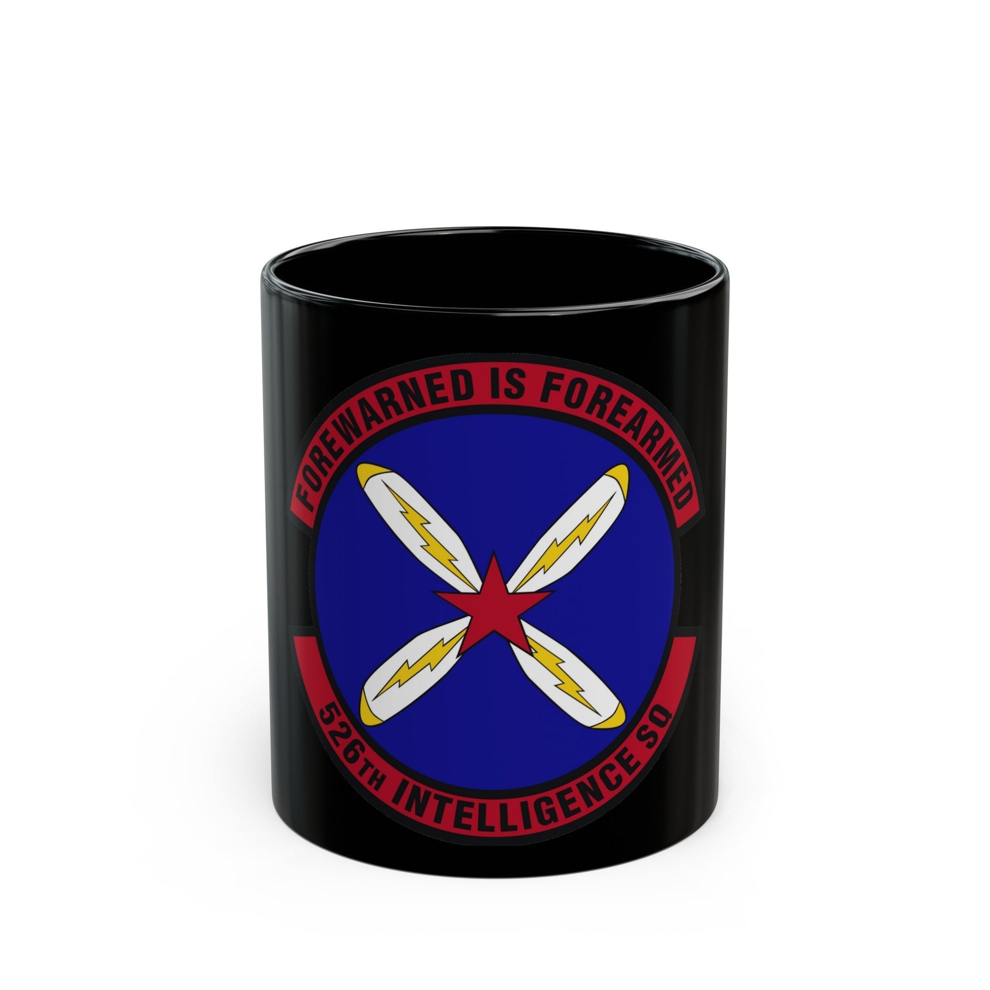 526th Intelligence Squadron (U.S. Air Force) Black Coffee Mug-11oz-The Sticker Space