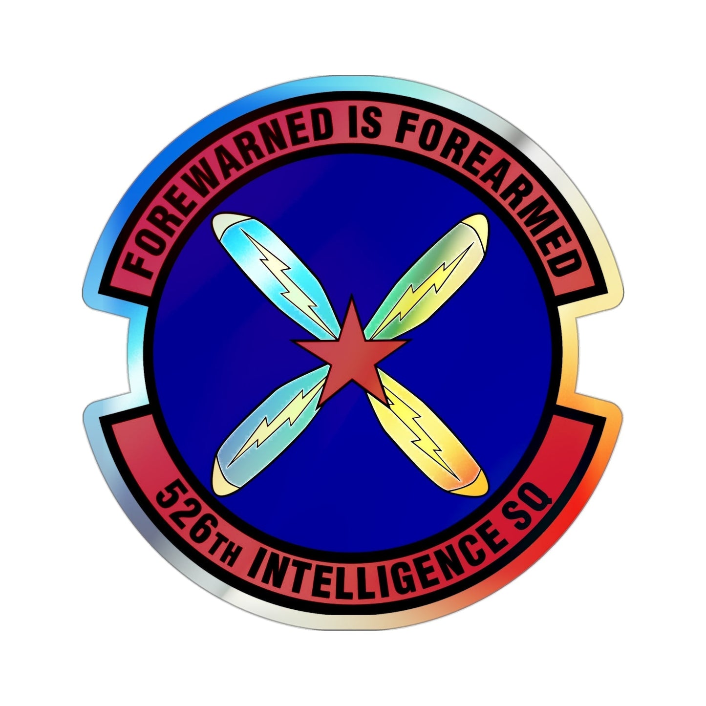 526th Intelligence Squadron (U.S. Air Force) Holographic STICKER Die-Cut Vinyl Decal-3 Inch-The Sticker Space