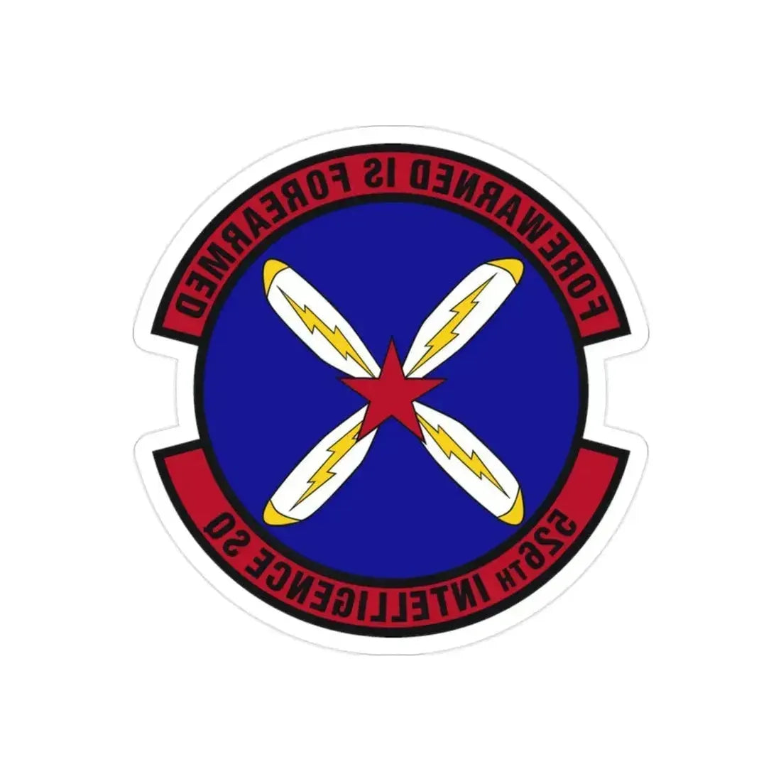 526th Intelligence Squadron (U.S. Air Force) REVERSE PRINT Transparent Die-Cut STICKER 2 Inch Die-Cut Transparent - The Sticker Space