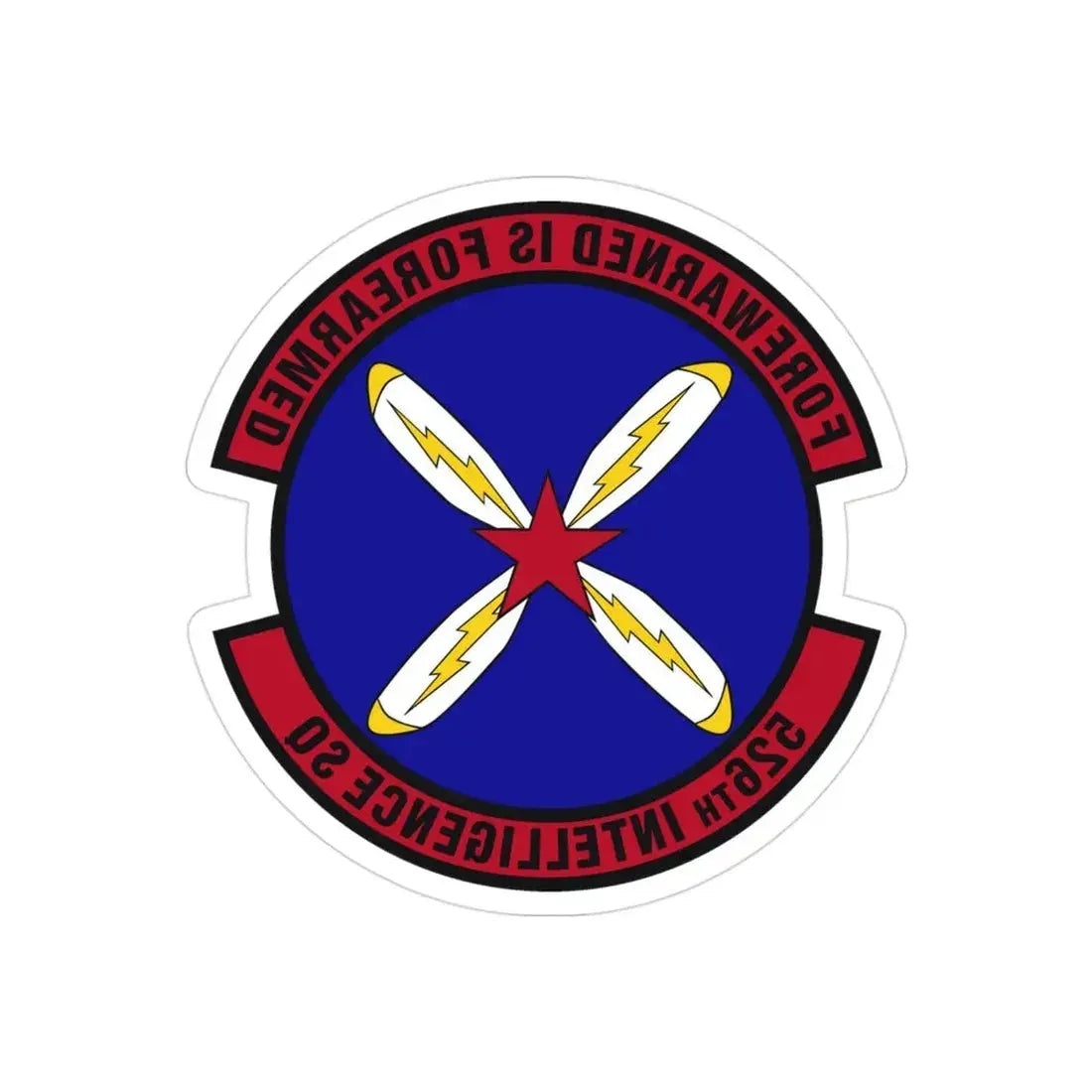 526th Intelligence Squadron (U.S. Air Force) REVERSE PRINT Transparent Die-Cut STICKER - The Sticker Space