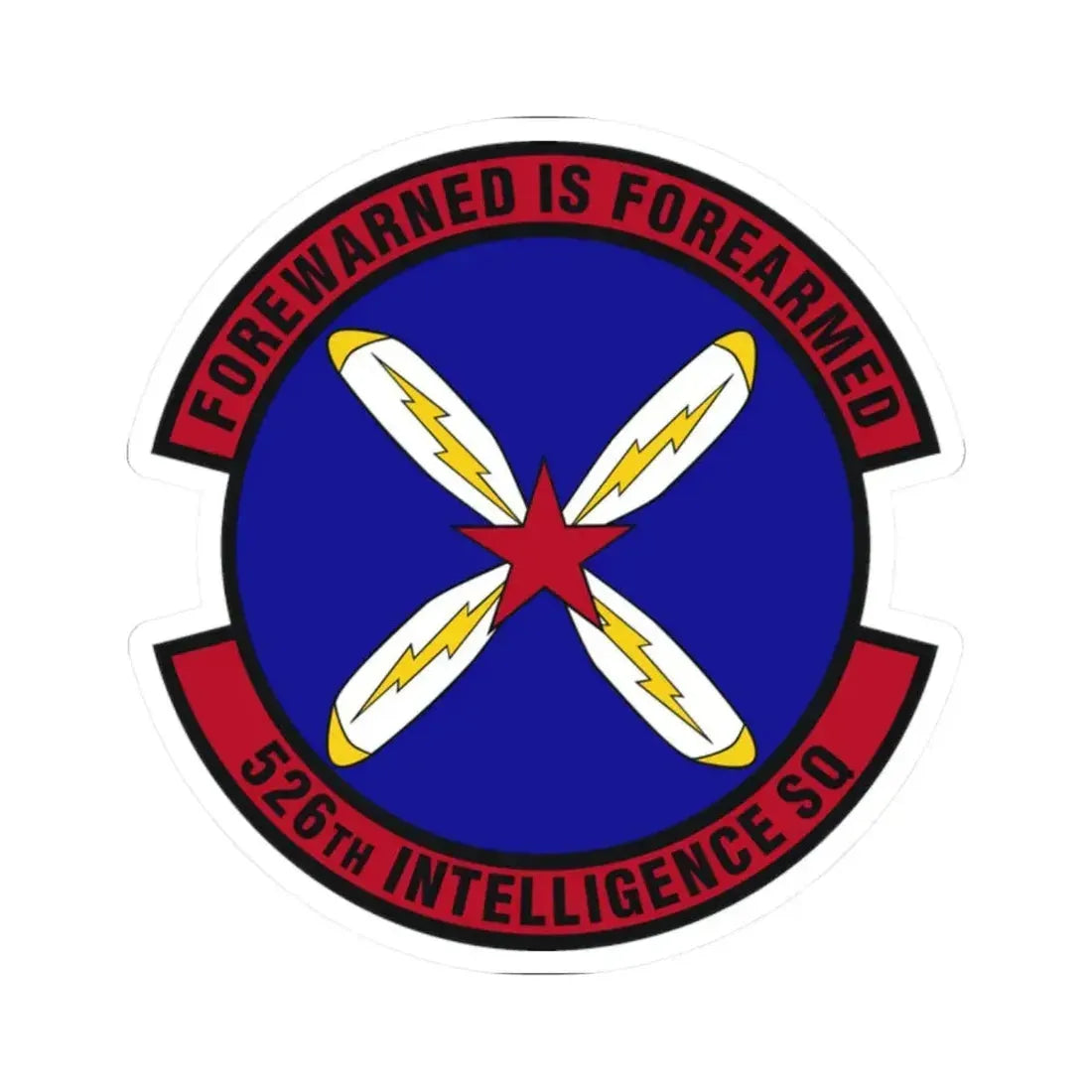 526th Intelligence Squadron (U.S. Air Force) STICKER Vinyl Kiss-Cut Decal 2 Inch White - The Sticker Space
