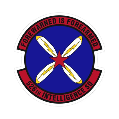 526th Intelligence Squadron (U.S. Air Force) STICKER Vinyl Kiss-Cut Decal 3 Inch White - The Sticker Space