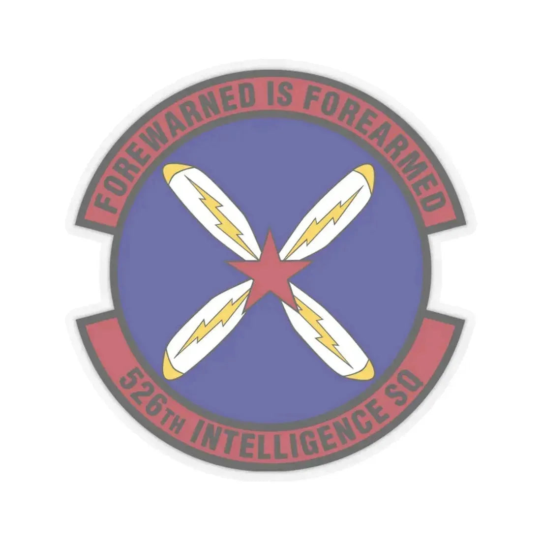 526th Intelligence Squadron (U.S. Air Force) STICKER Vinyl Kiss-Cut Decal 4 Inch Transparent - The Sticker Space