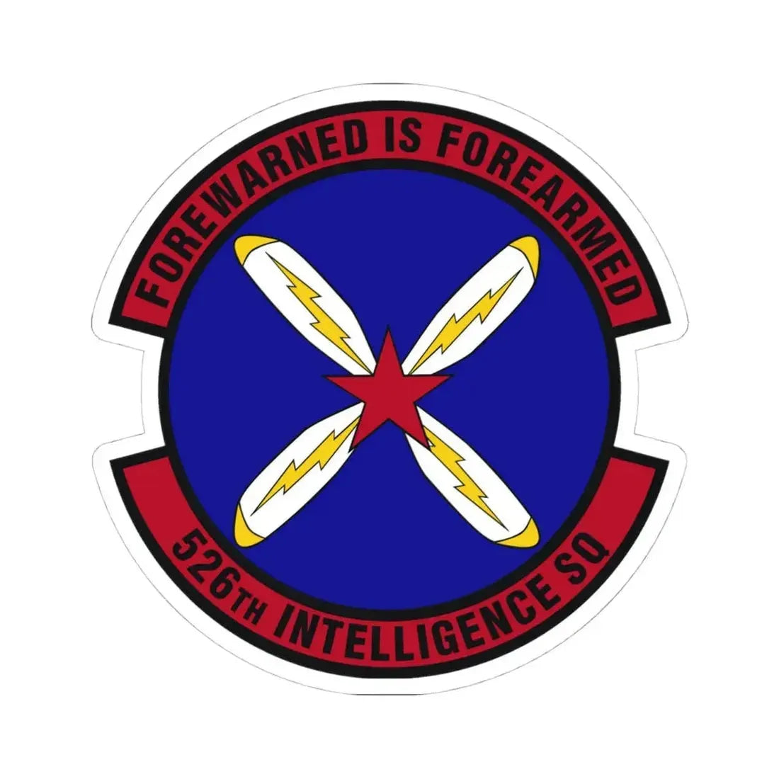 526th Intelligence Squadron (U.S. Air Force) STICKER Vinyl Kiss-Cut Decal 4 Inch White - The Sticker Space