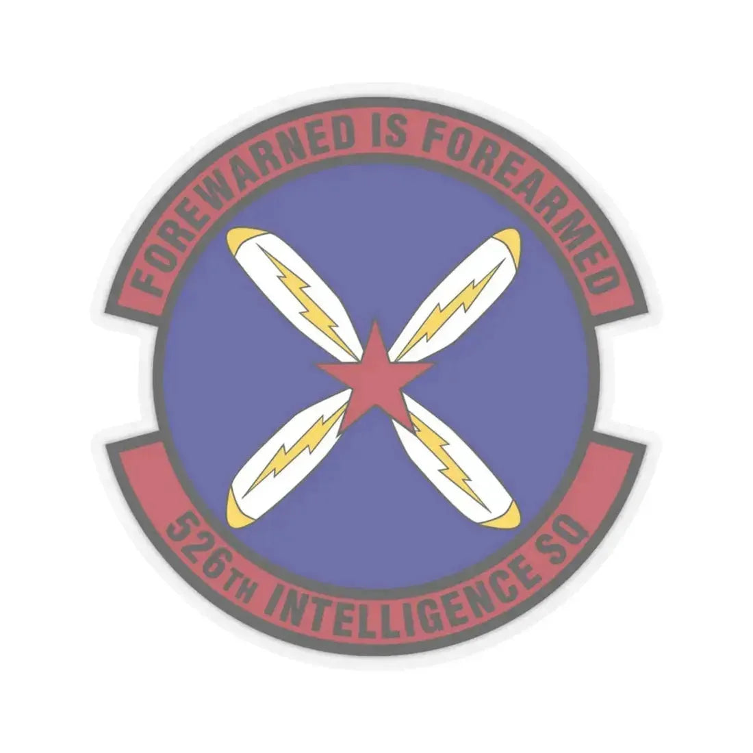 526th Intelligence Squadron (U.S. Air Force) STICKER Vinyl Kiss-Cut Decal 6 Inch Transparent - The Sticker Space