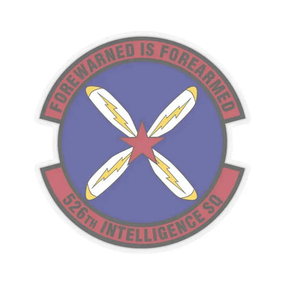 526th Intelligence Squadron (U.S. Air Force) STICKER Vinyl Kiss-Cut Decal 6 Inch Transparent - The Sticker Space