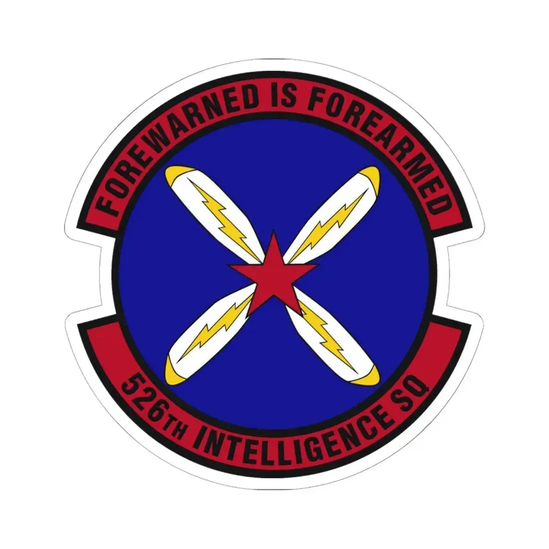 526th Intelligence Squadron (U.S. Air Force) STICKER Vinyl Kiss-Cut Decal 6 Inch White - The Sticker Space
