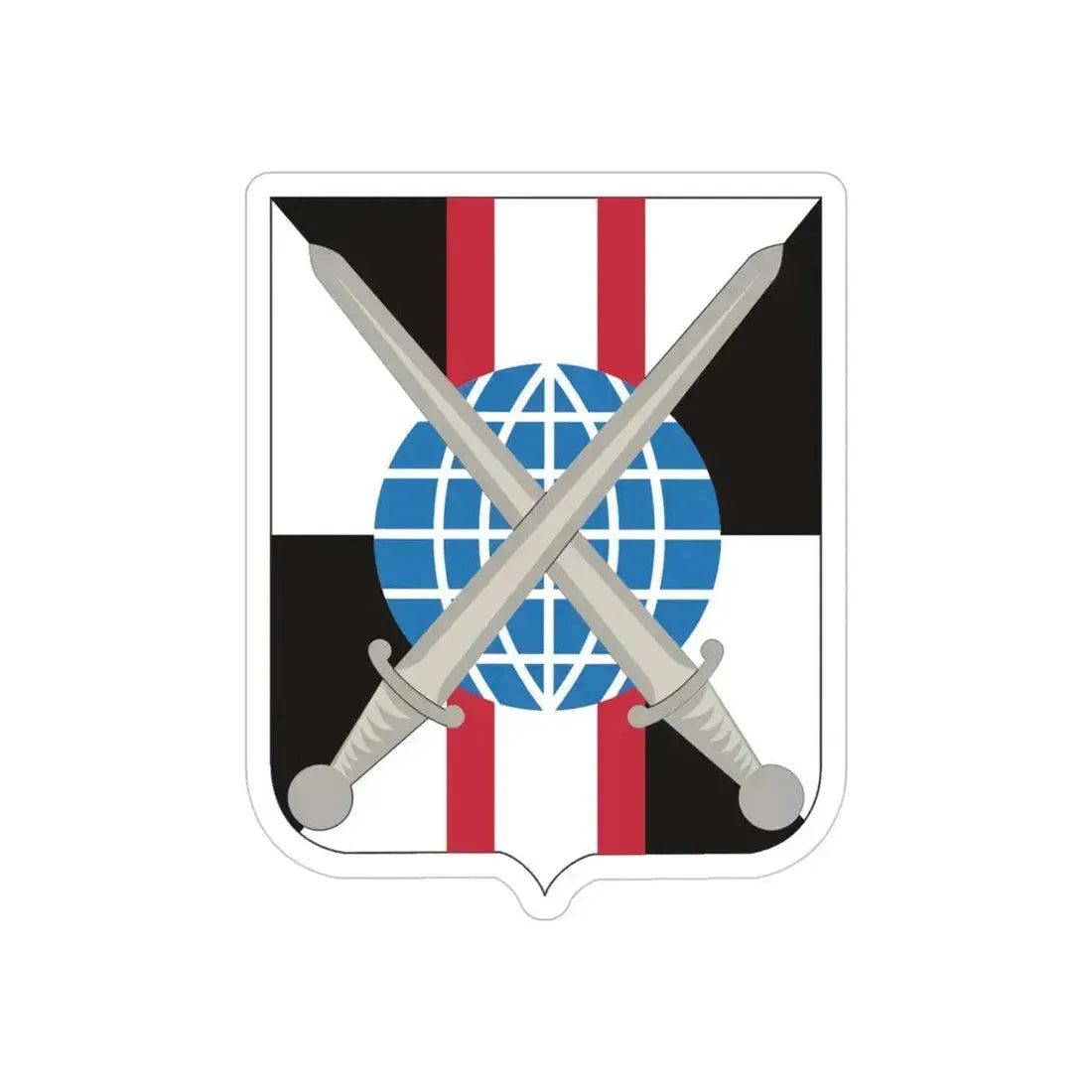 527 Military Intelligence Battalion 2 (U.S. Army) REVERSE PRINT Transparent Die-Cut STICKER 4 Inch Die-Cut Transparent - The Sticker Space