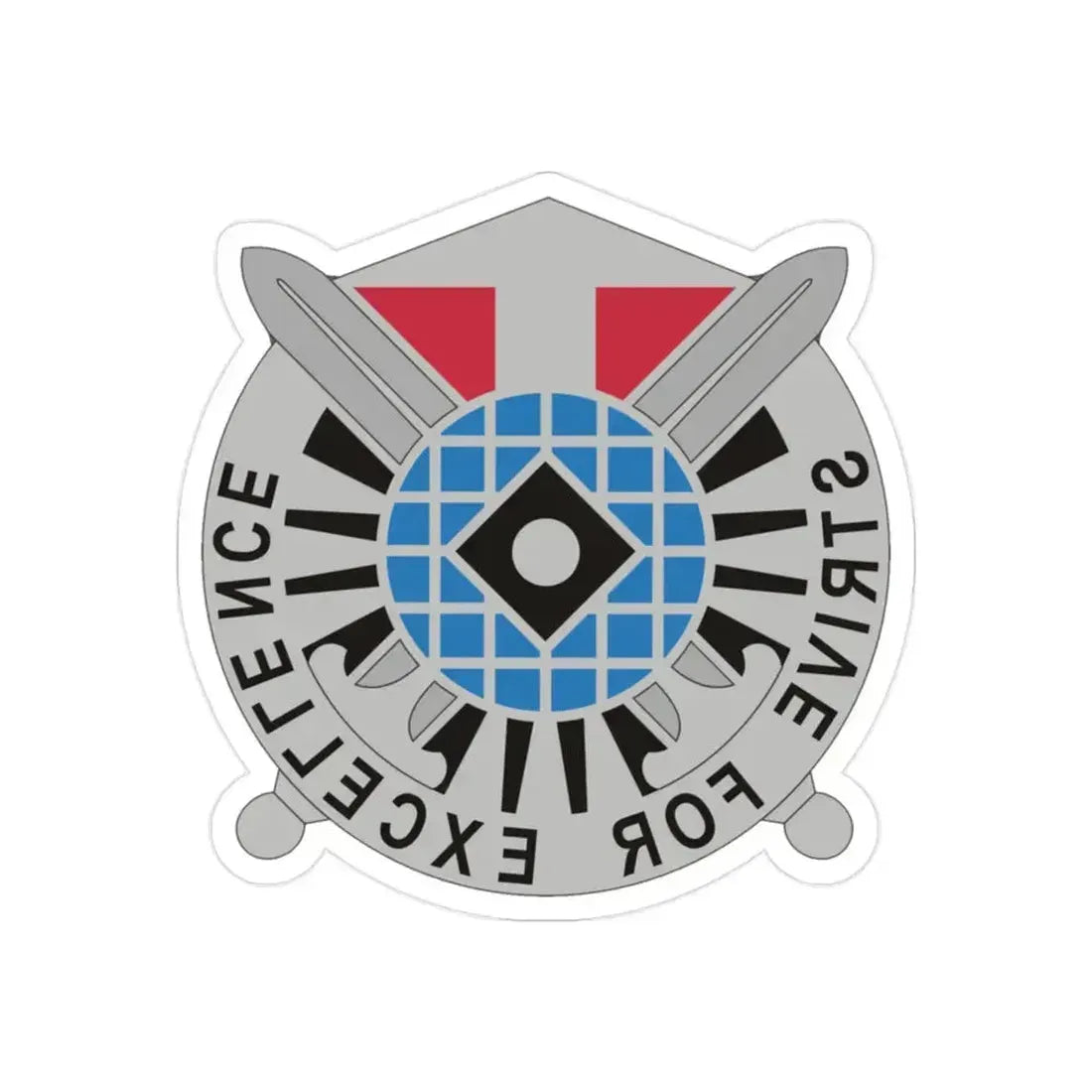 527 Military Intelligence Battalion (U.S. Army) REVERSE PRINT Transparent Die-Cut STICKER 2 Inch Die-Cut Transparent - The Sticker Space