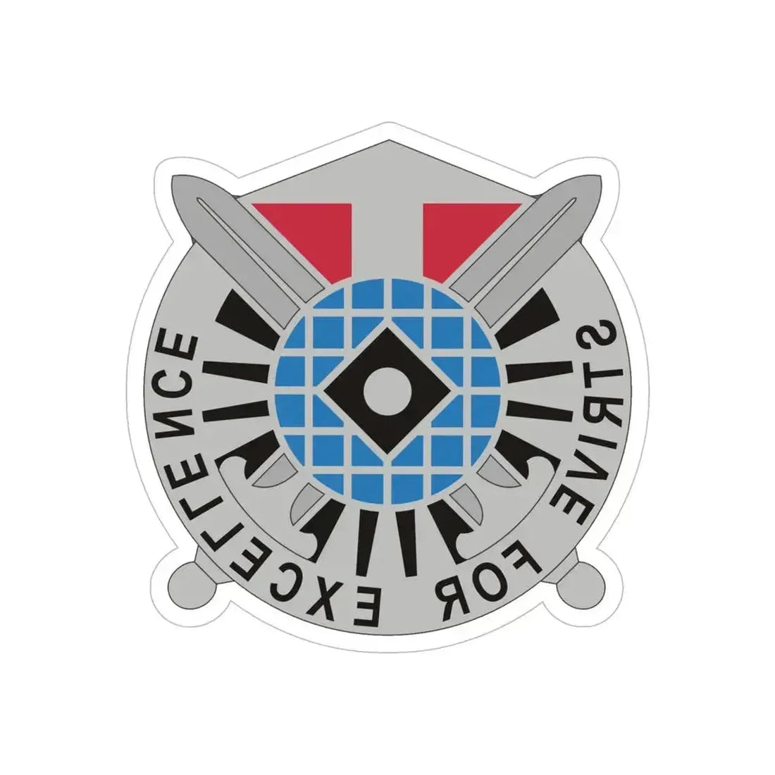 527 Military Intelligence Battalion (U.S. Army) REVERSE PRINT Transparent Die-Cut STICKER 6 Inch Die-Cut Transparent - The Sticker Space