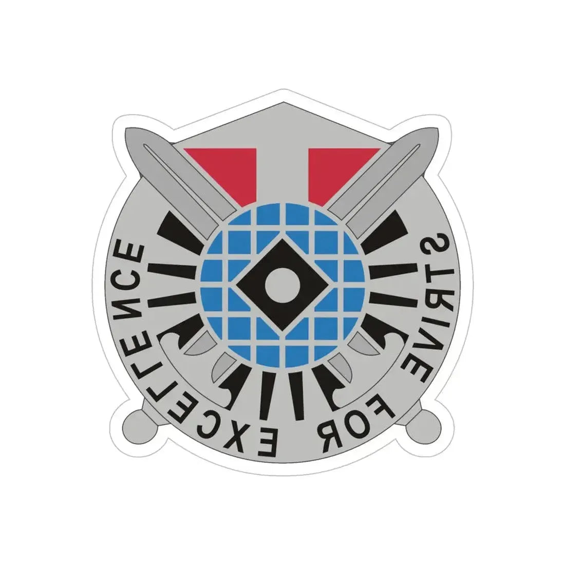 527 Military Intelligence Battalion (U.S. Army) REVERSE PRINT Transparent Die-Cut STICKER - The Sticker Space