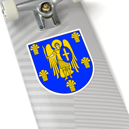 UKR Myronivka Raion COA (Ukraine) (Coat of Arms) STICKER Vinyl Kiss-Cut Decal
