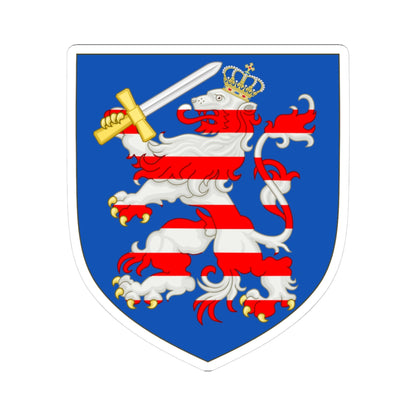 Arms of the Grand Duchy of Hesse 1806-1918 (Denmark) (Coat of Arms) STICKER Vinyl Kiss-Cut Decal