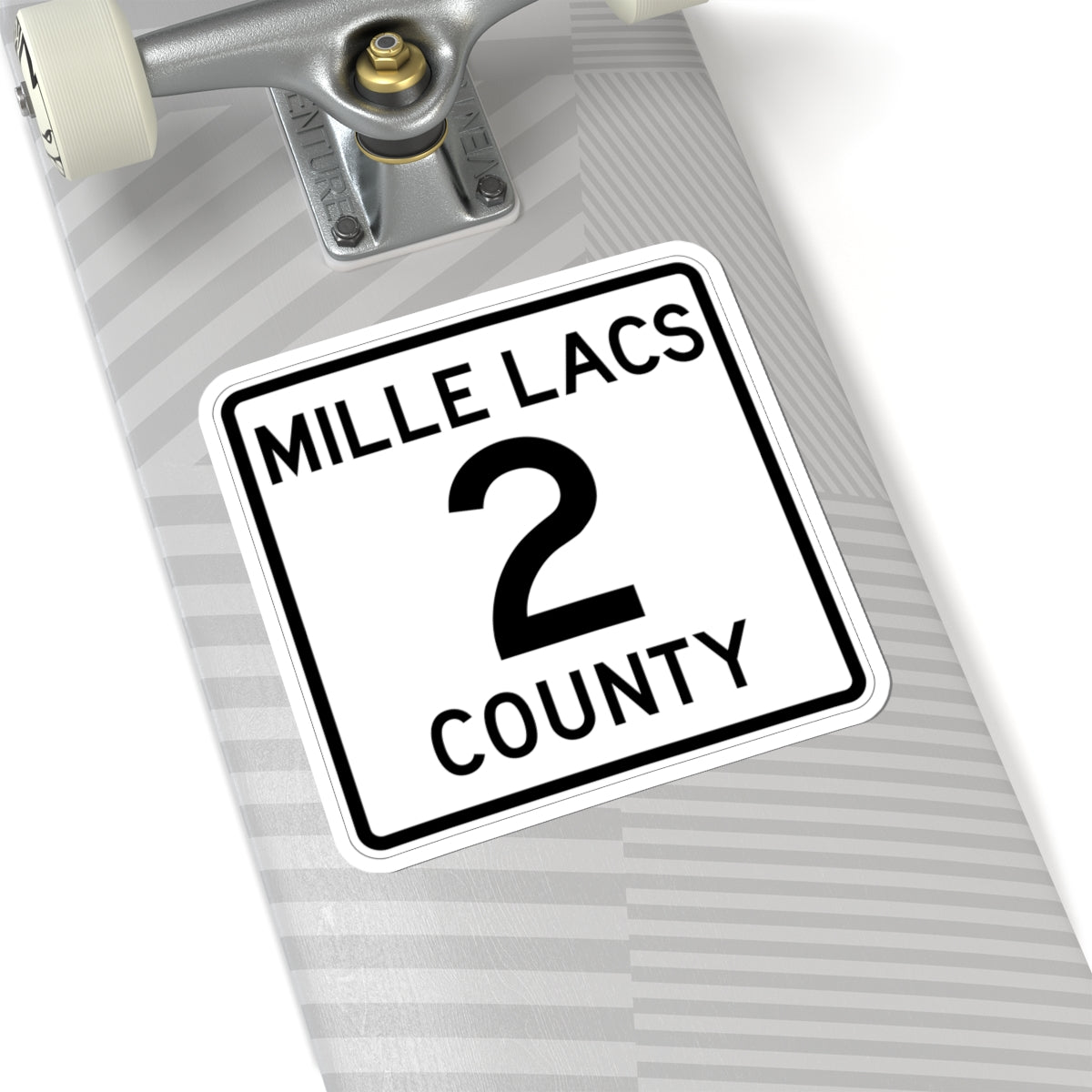 Mille Lacs County 2 MN (Minnesota) (Road Sign) STICKER Vinyl Kiss-Cut Decal