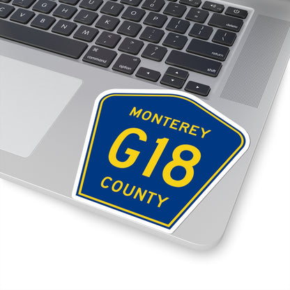 Monterey County G18 (California) (Road Sign) STICKER Vinyl Kiss-Cut Decal