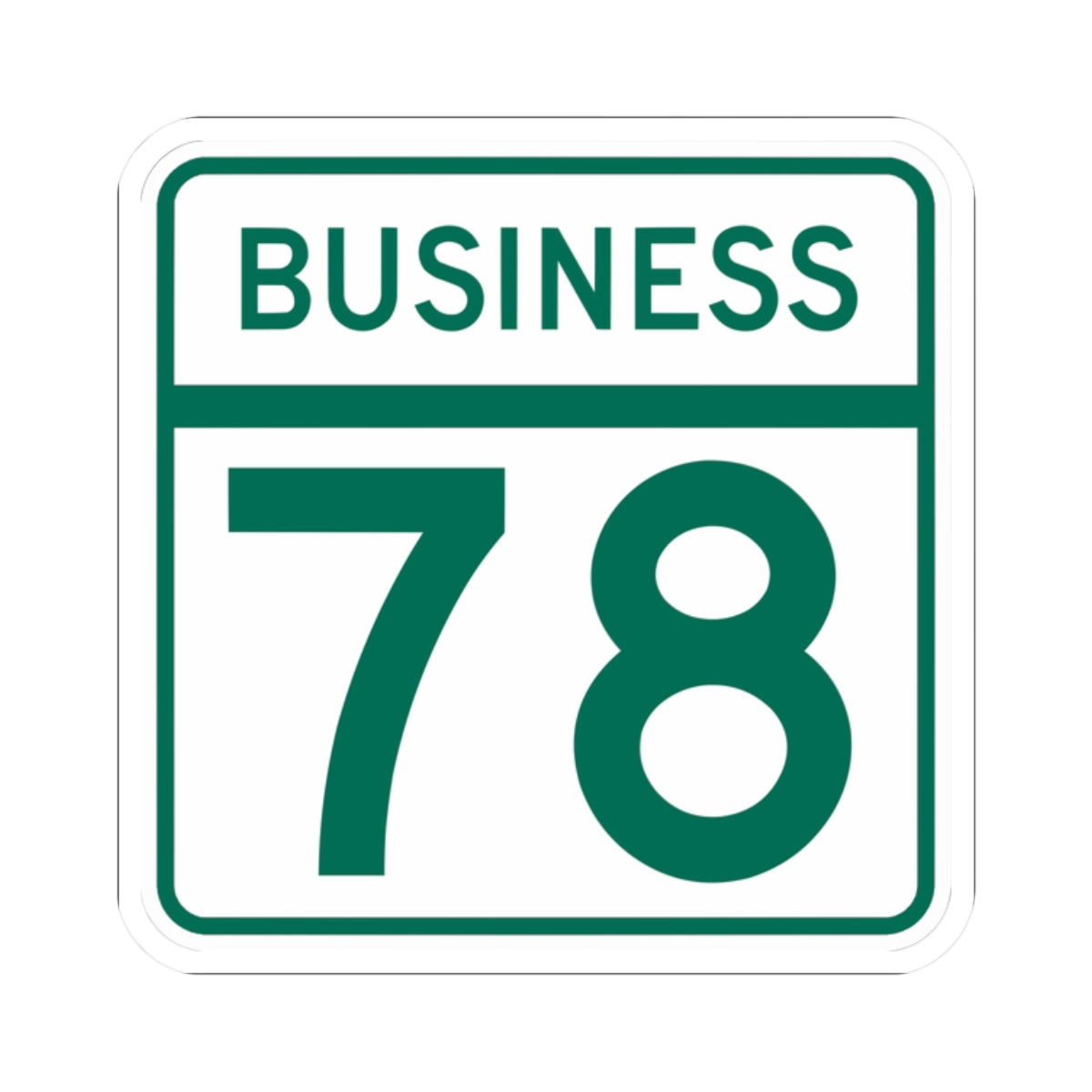 MD Route 78 Business (Maryland) (Road Sign) STICKER Vinyl Kiss-Cut Decal