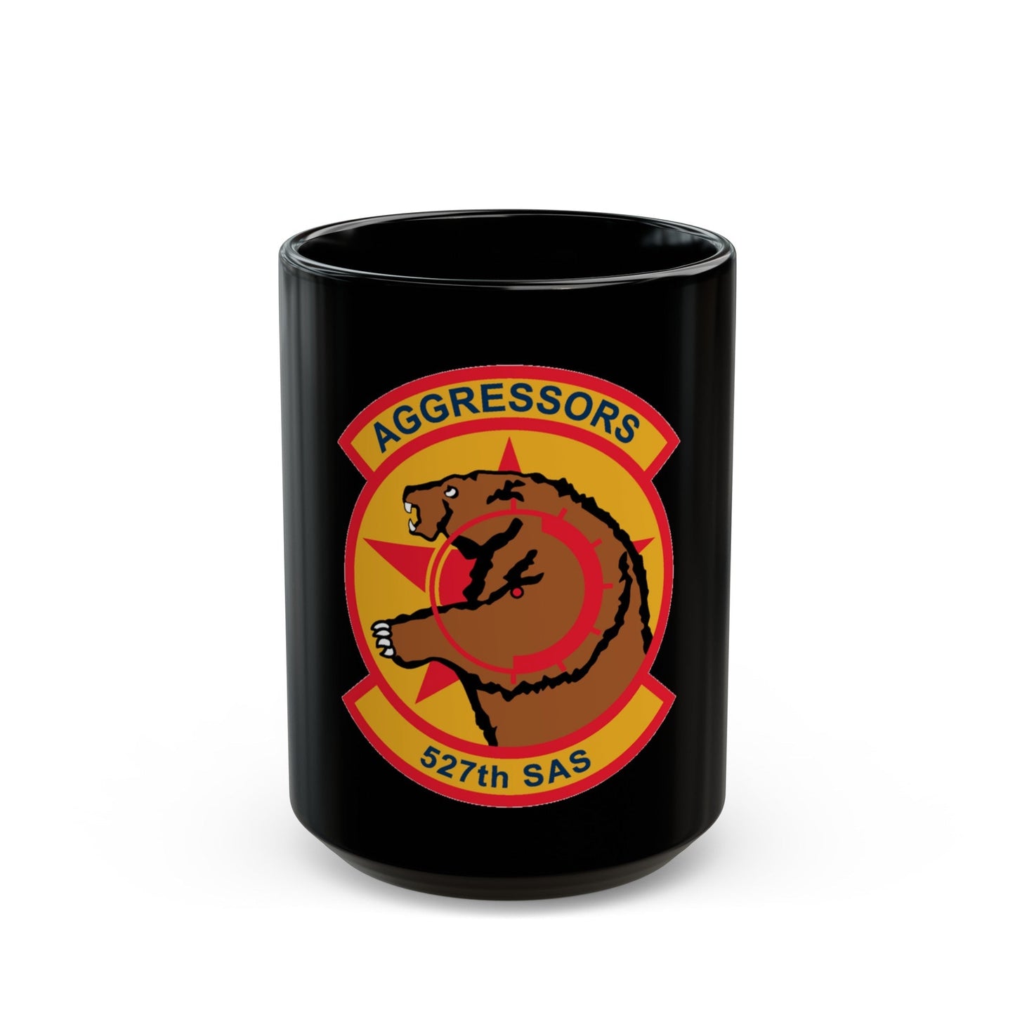 527TH SAS AGRESSORS (U.S. Air Force) Black Coffee Mug-15oz-The Sticker Space