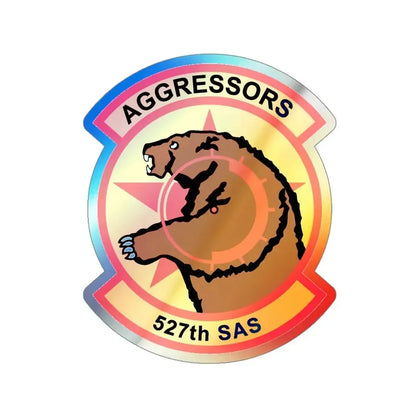 527TH SAS AGRESSORS (U.S. Air Force) Holographic STICKER Die-Cut Vinyl Decal - The Sticker Space