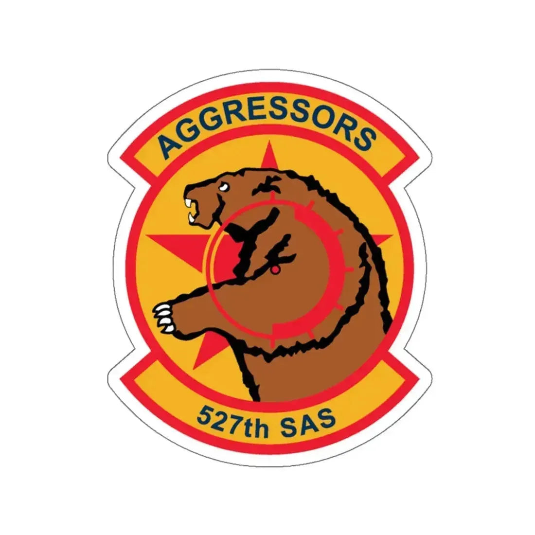 527TH SAS AGRESSORS (U.S. Air Force) STICKER Vinyl Die-Cut Decal 4 Inch - The Sticker Space