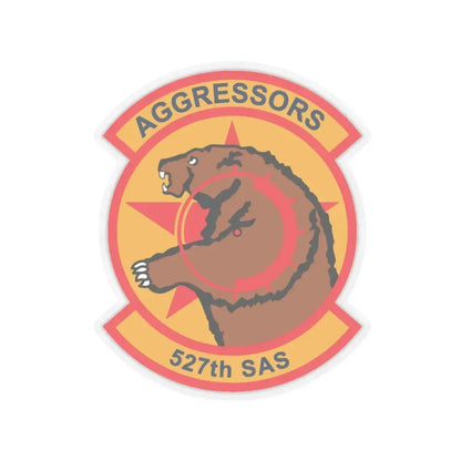 527TH SAS AGRESSORS (U.S. Air Force) STICKER Vinyl Kiss-Cut Decal 3 Inch Transparent - The Sticker Space