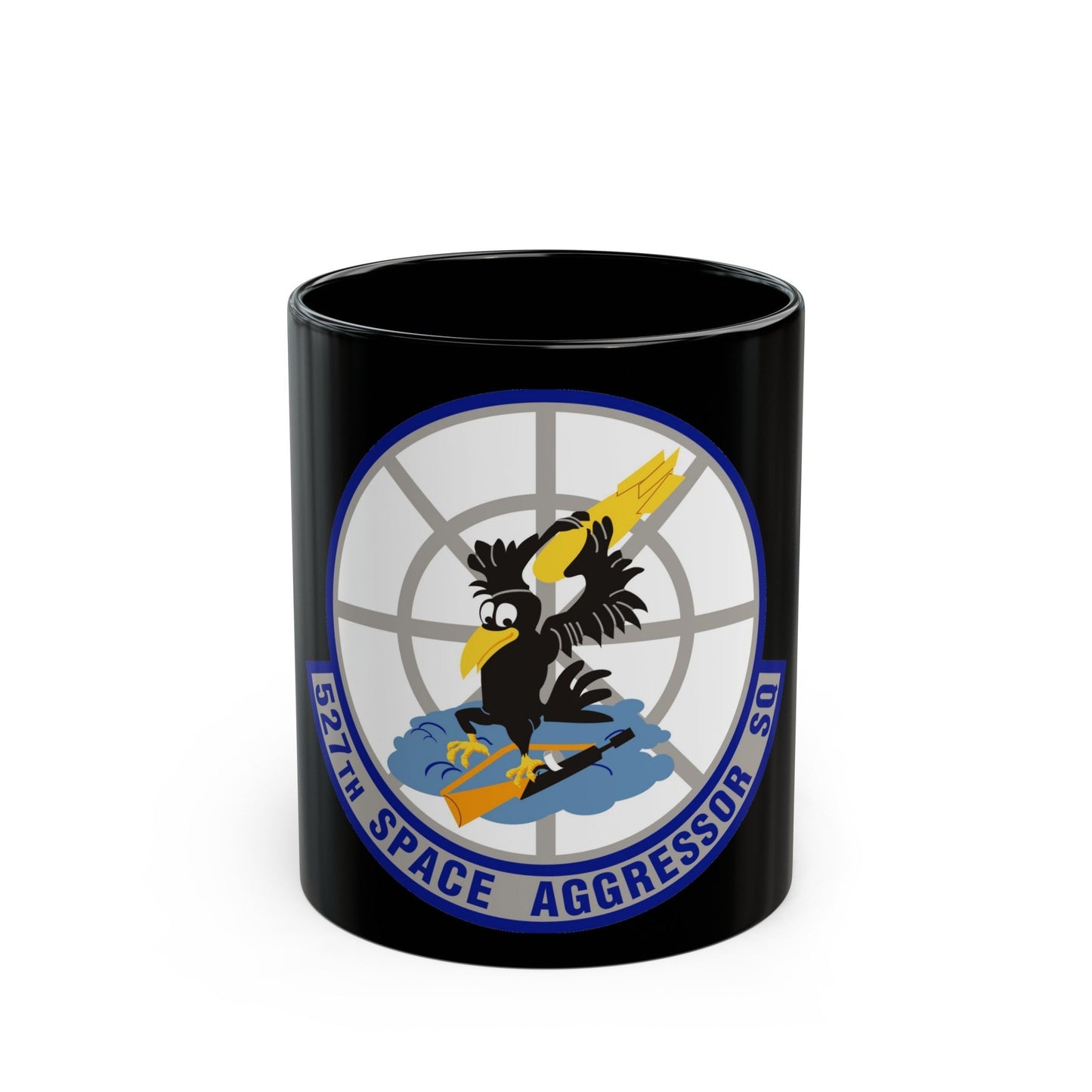 527th Space Aggressor Squadron (U.S. Air Force) Black Coffee Mug-11oz-The Sticker Space