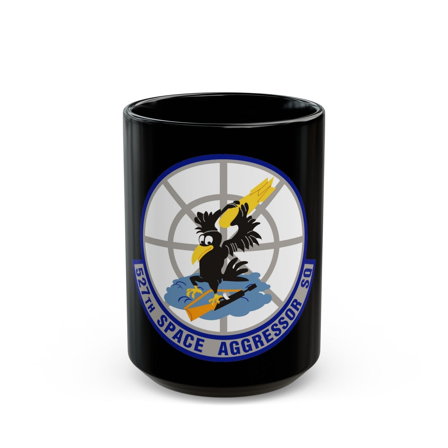 527th Space Aggressor Squadron (U.S. Air Force) Black Coffee Mug-15oz-The Sticker Space