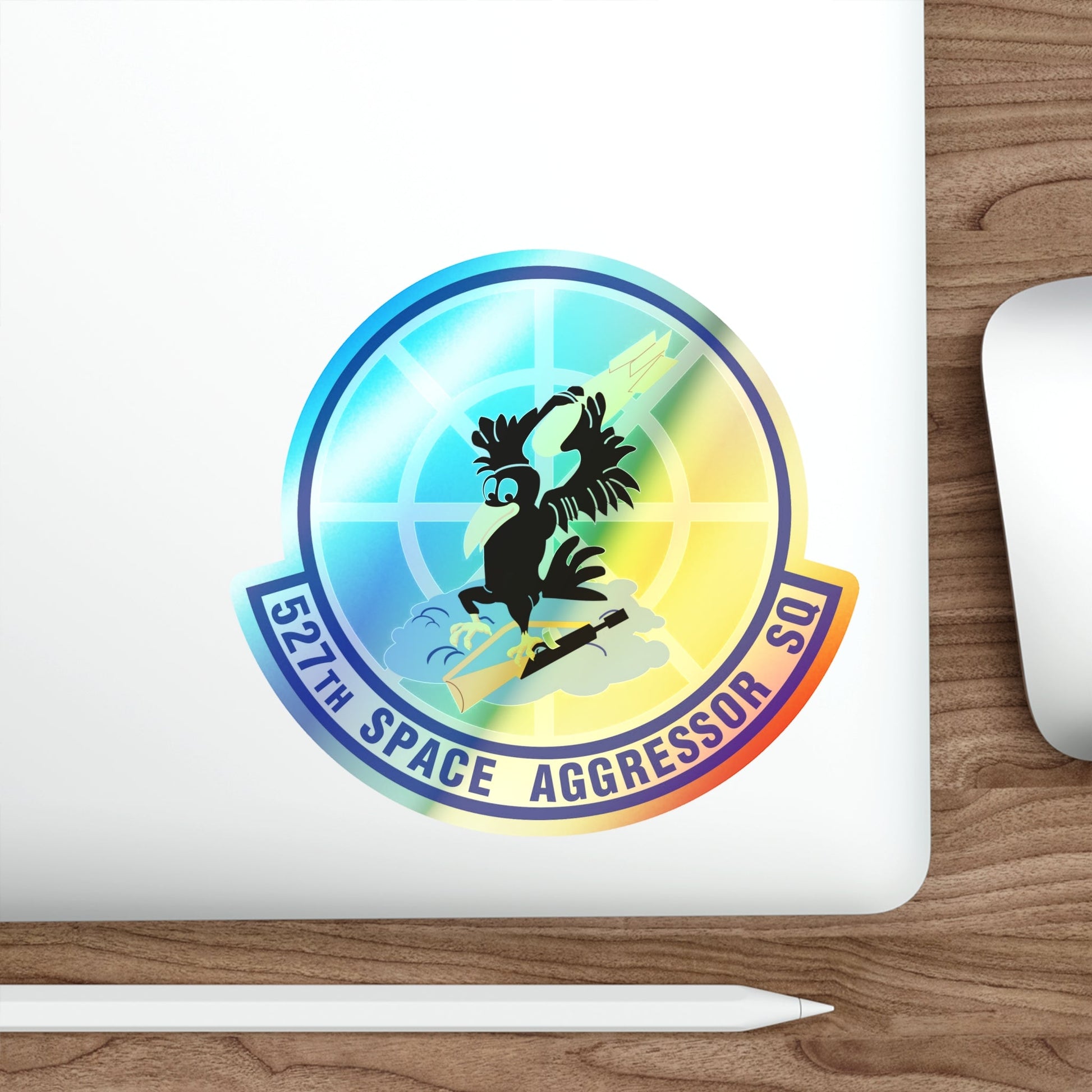 527th Space Aggressor Squadron (U.S. Air Force) Holographic STICKER Die-Cut Vinyl Decal-The Sticker Space