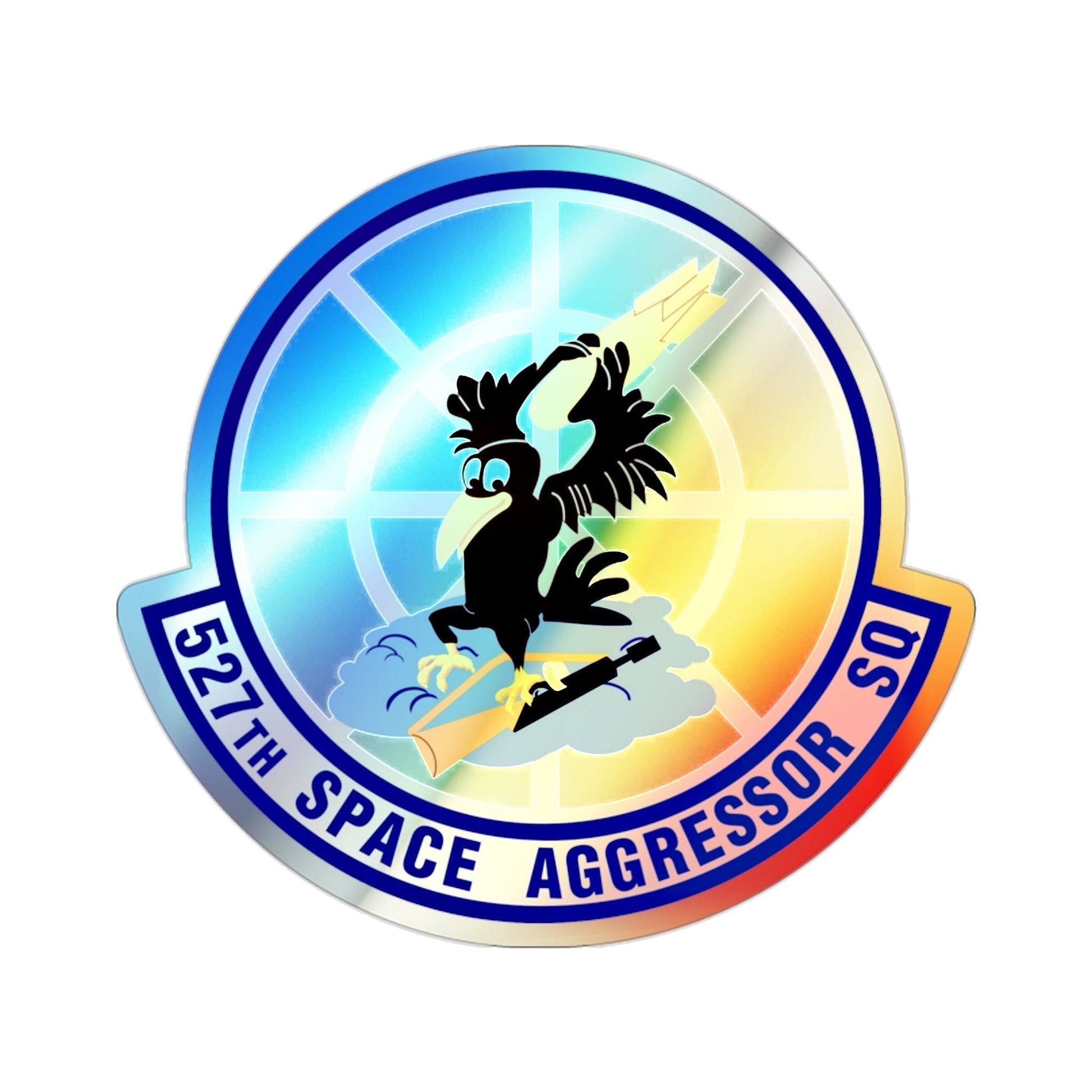 527th Space Aggressor Squadron (U.S. Air Force) Holographic STICKER Die-Cut Vinyl Decal-2 Inch-The Sticker Space