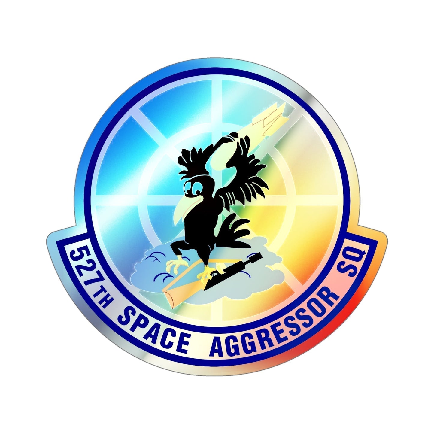 527th Space Aggressor Squadron (U.S. Air Force) Holographic STICKER Die-Cut Vinyl Decal-5 Inch-The Sticker Space