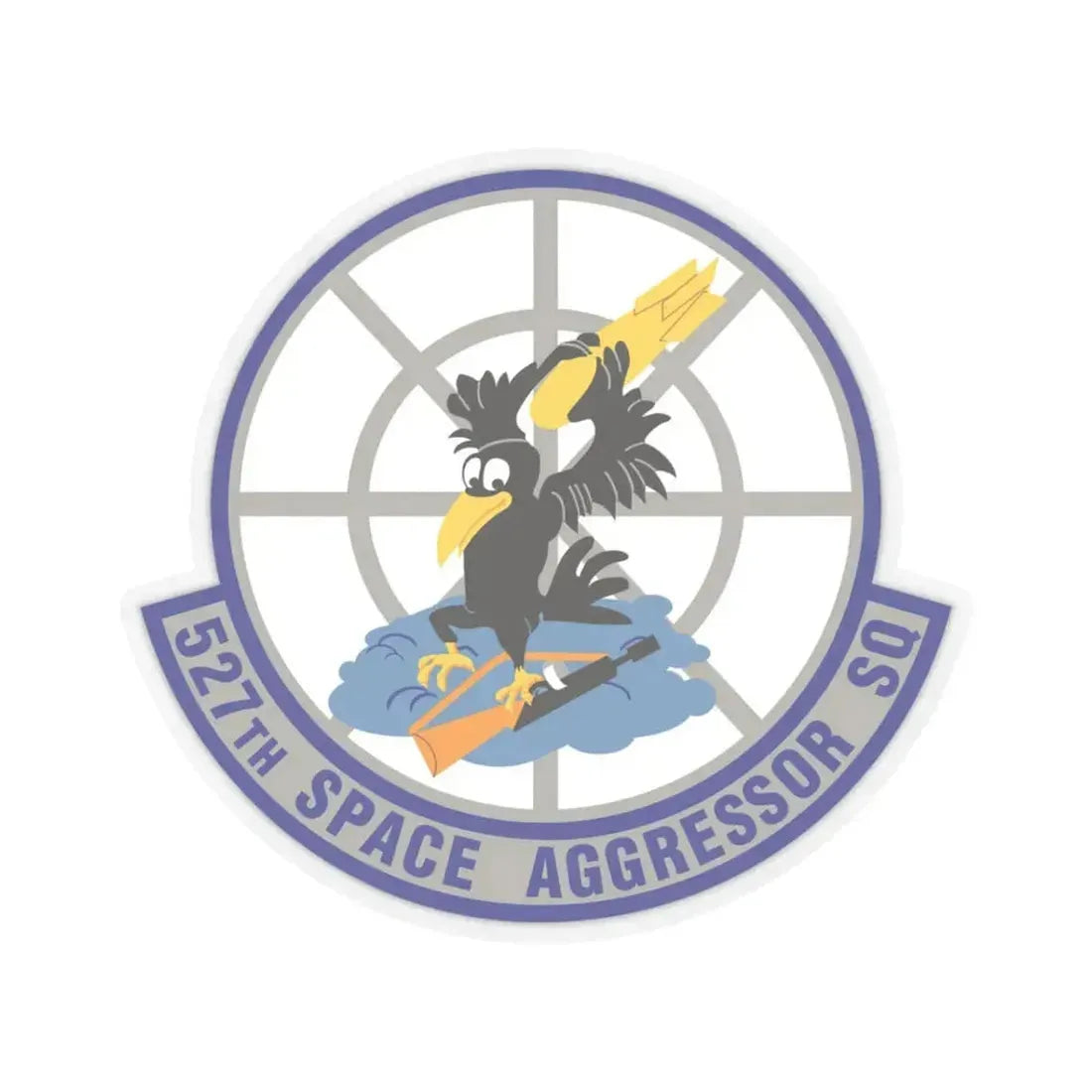 527th Space Aggressor Squadron (U.S. Air Force) STICKER Vinyl Kiss-Cut Decal 3 Inch Transparent - The Sticker Space