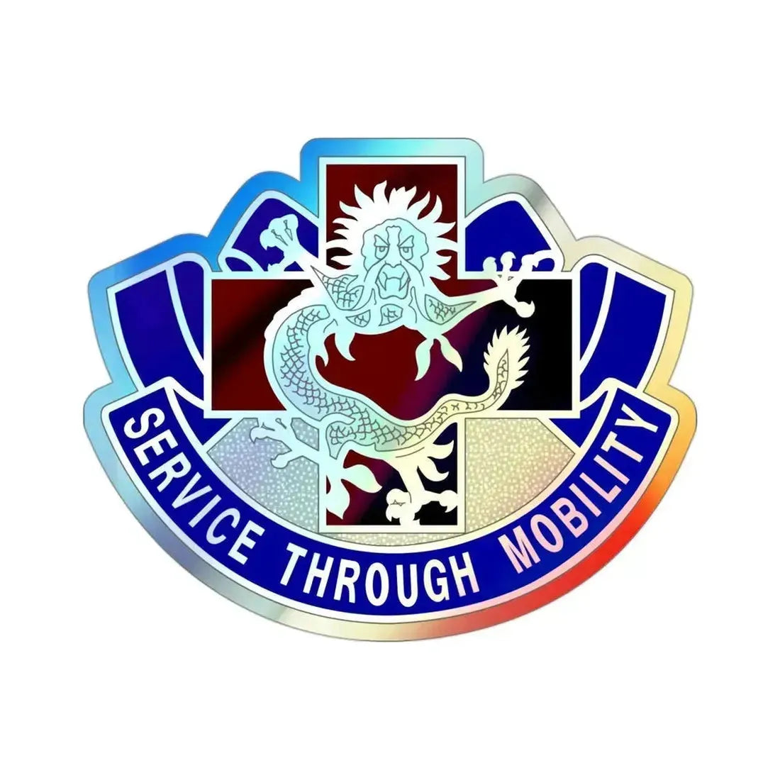 528 Field Hospital (U.S. Army) Holographic STICKER Die-Cut Vinyl Decal 3 Inch Holographic - The Sticker Space