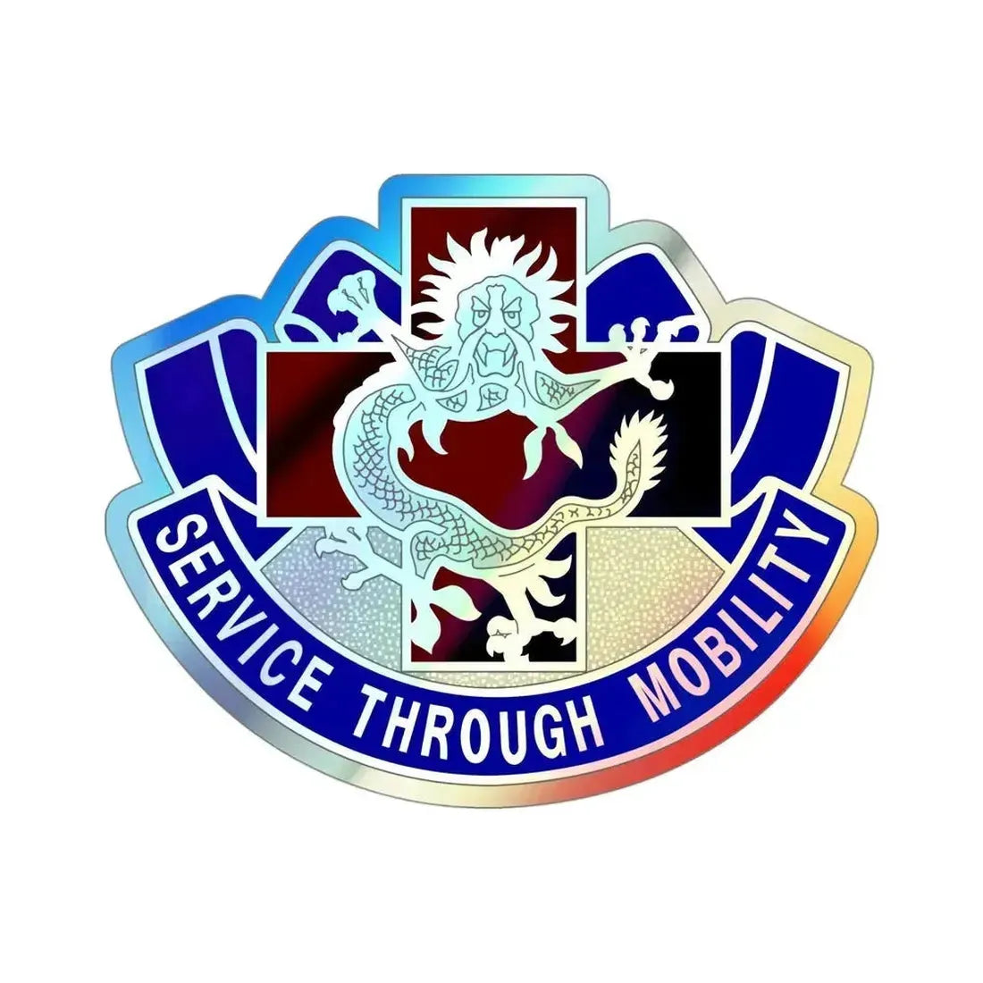 528 Field Hospital (U.S. Army) Holographic STICKER Die-Cut Vinyl Decal 4 Inch Holographic - The Sticker Space