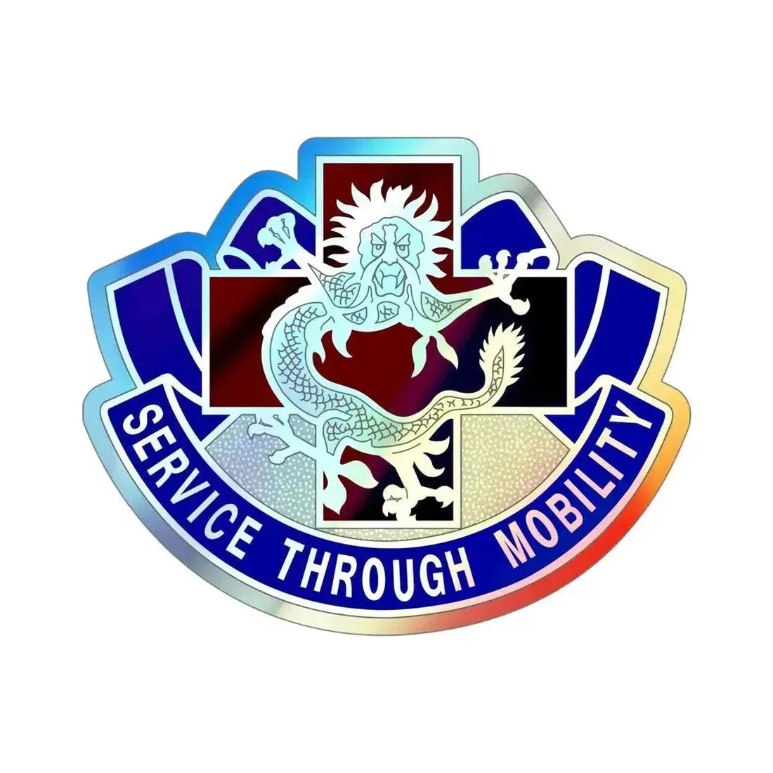 528 Field Hospital (U.S. Army) Holographic STICKER Die-Cut Vinyl Decal 6 Inch Holographic - The Sticker Space