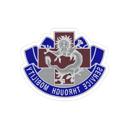 528 Field Hospital (U.S. Army) REVERSE PRINT Transparent Die-Cut STICKER 2 Inch Die-Cut Transparent - The Sticker Space