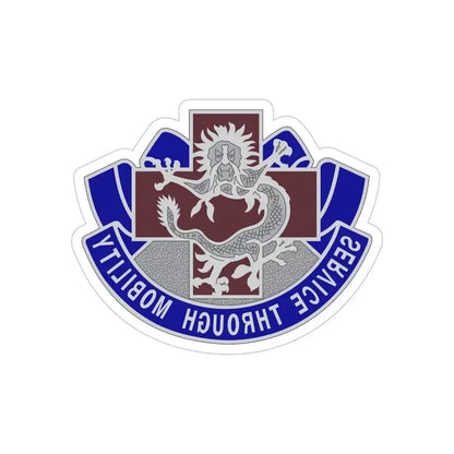 528 Field Hospital (U.S. Army) REVERSE PRINT Transparent Die-Cut STICKER - The Sticker Space