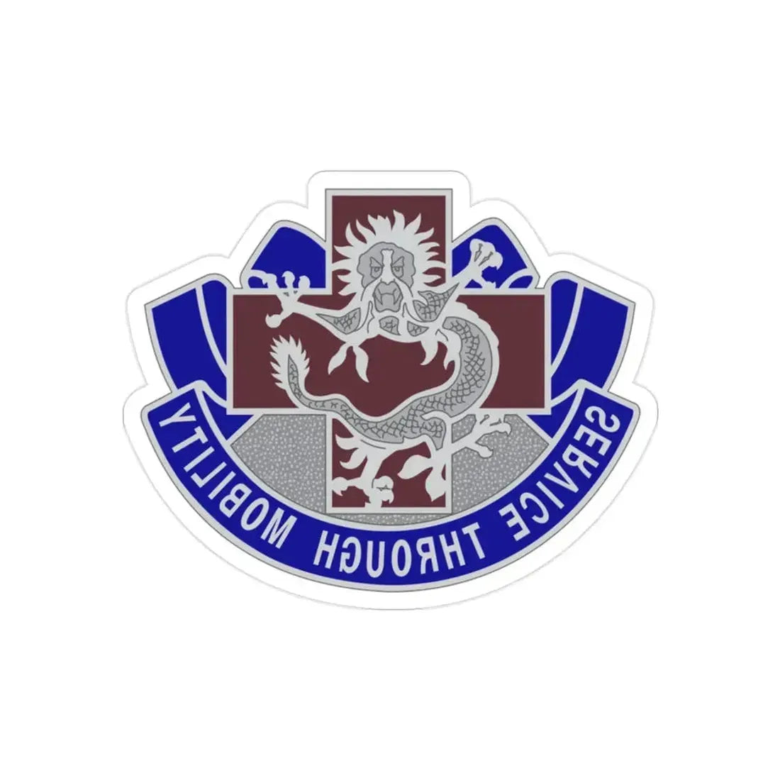 528 Field Hospital (U.S. Army) REVERSE PRINT Transparent Die-Cut STICKER - The Sticker Space