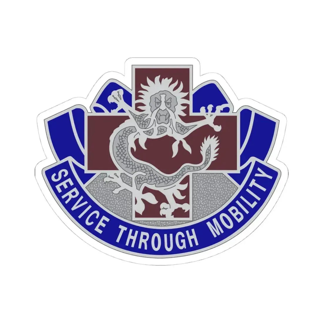 528 Field Hospital (U.S. Army) STICKER Vinyl Kiss-Cut Decal 4 Inch White - The Sticker Space