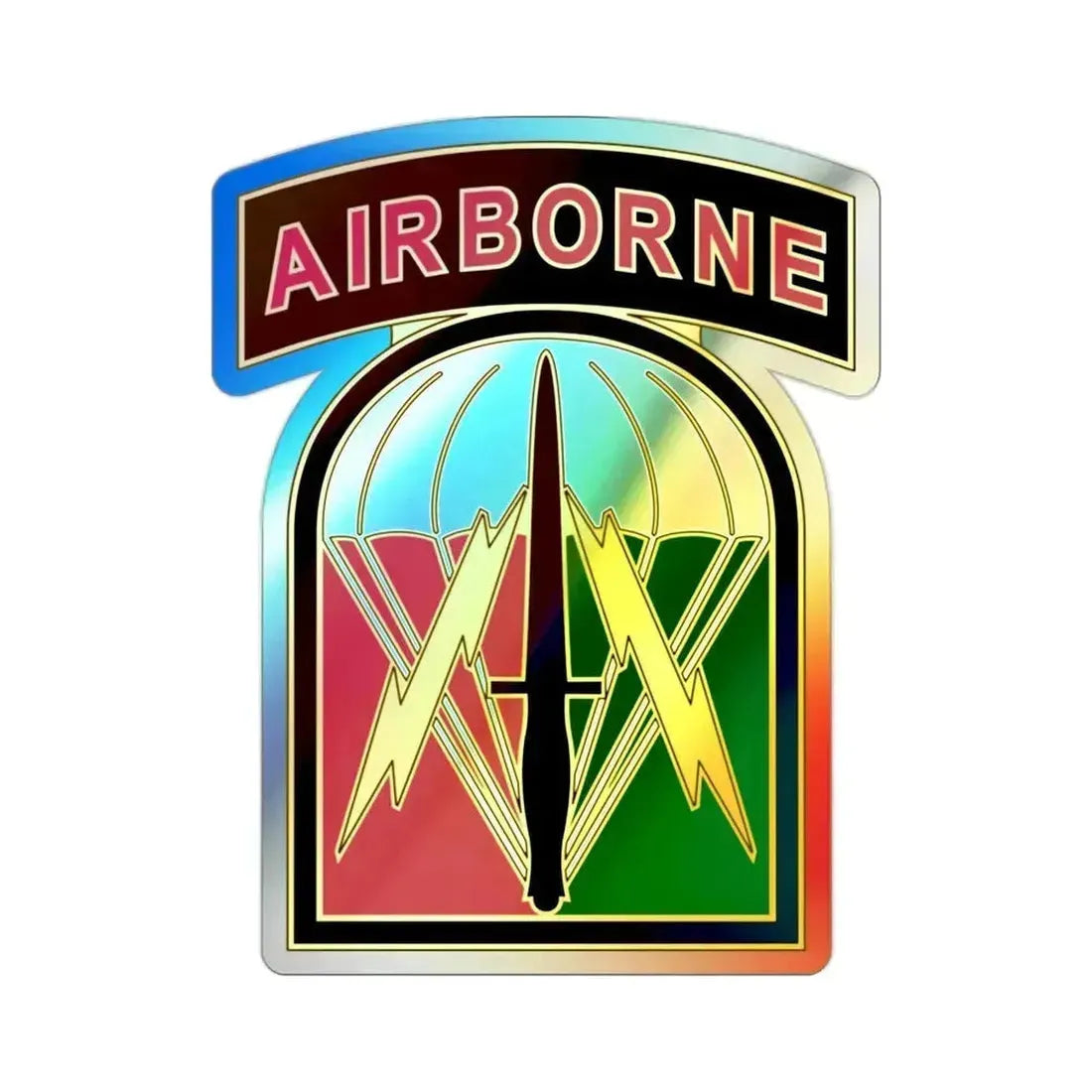 528 Sustainment Brigade 2 (U.S. Army) Holographic STICKER Die-Cut Vinyl Decal 2 Inch Holographic - The Sticker Space