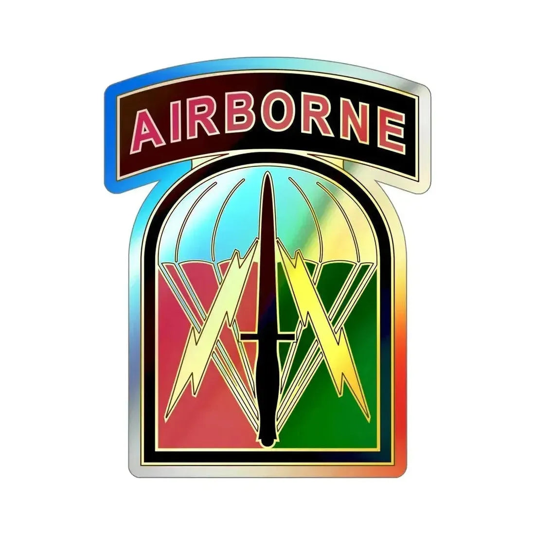 528 Sustainment Brigade 2 (U.S. Army) Holographic STICKER Die-Cut Vinyl Decal 6 Inch Holographic - The Sticker Space
