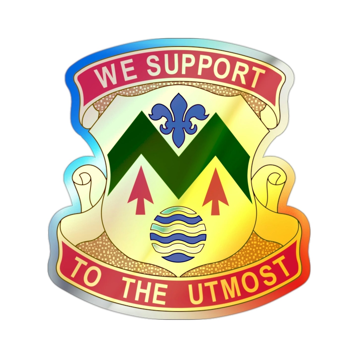 528 Sustainment Brigade (U.S. Army) Holographic STICKER Die-Cut Vinyl Decal-2 Inch-The Sticker Space