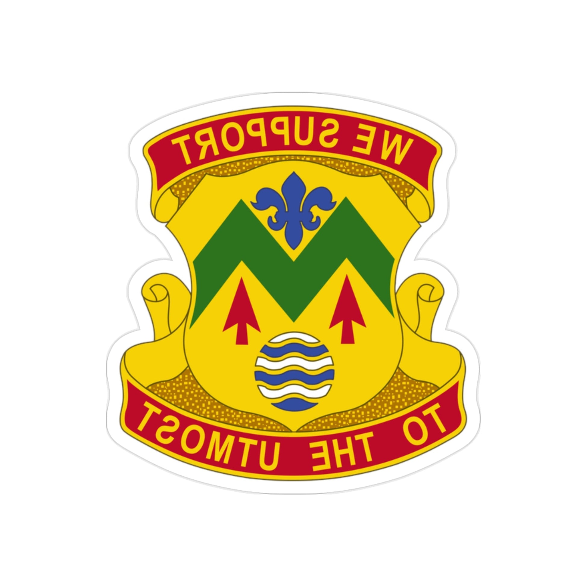 528 Sustainment Brigade (U.S. Army) REVERSE PRINT Transparent STICKER-2" × 2"-The Sticker Space