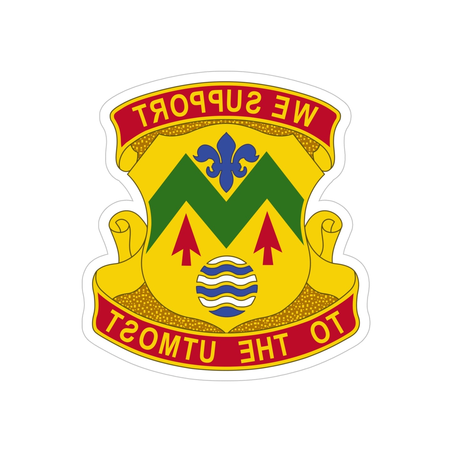 528 Sustainment Brigade (U.S. Army) REVERSE PRINT Transparent STICKER-5" × 5"-The Sticker Space