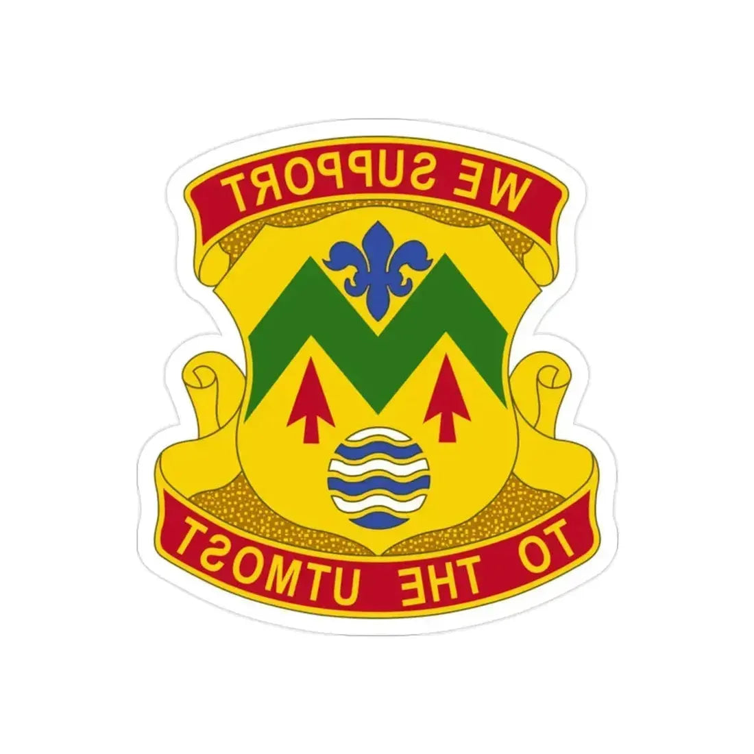 Sticker Stb 528 Sustainment Brigade (U.S. Army) REVERSE PRINT Transparent Die-Cut ...