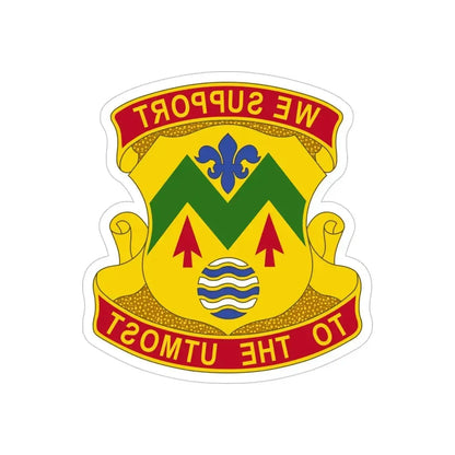 528 Sustainment Brigade (U.S. Army) REVERSE PRINT Transparent Die-Cut STICKER 5 Inch Die-Cut Transparent - The Sticker Space
