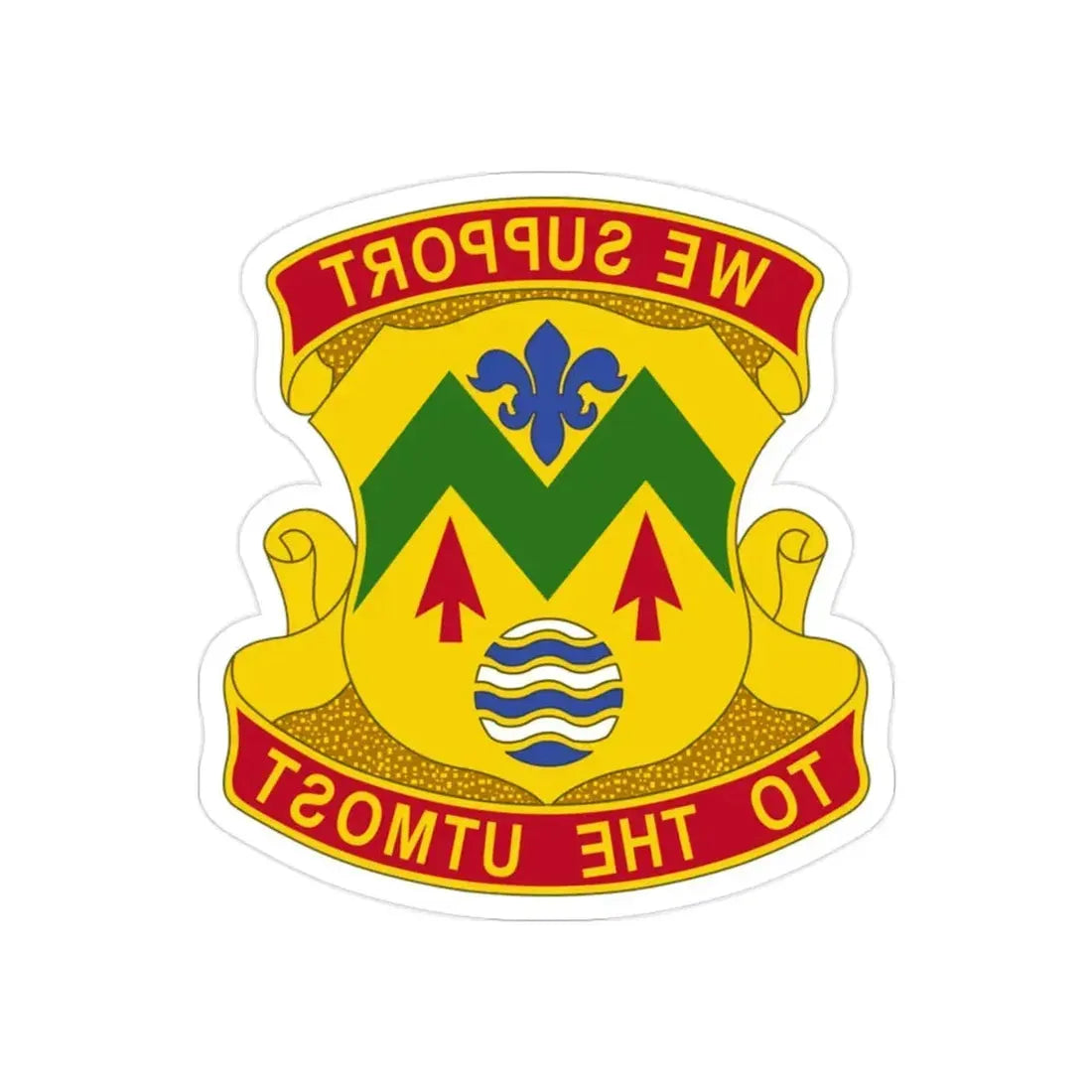 528 Sustainment Brigade (U.S. Army) REVERSE PRINT Transparent Die-Cut STICKER - The Sticker Space