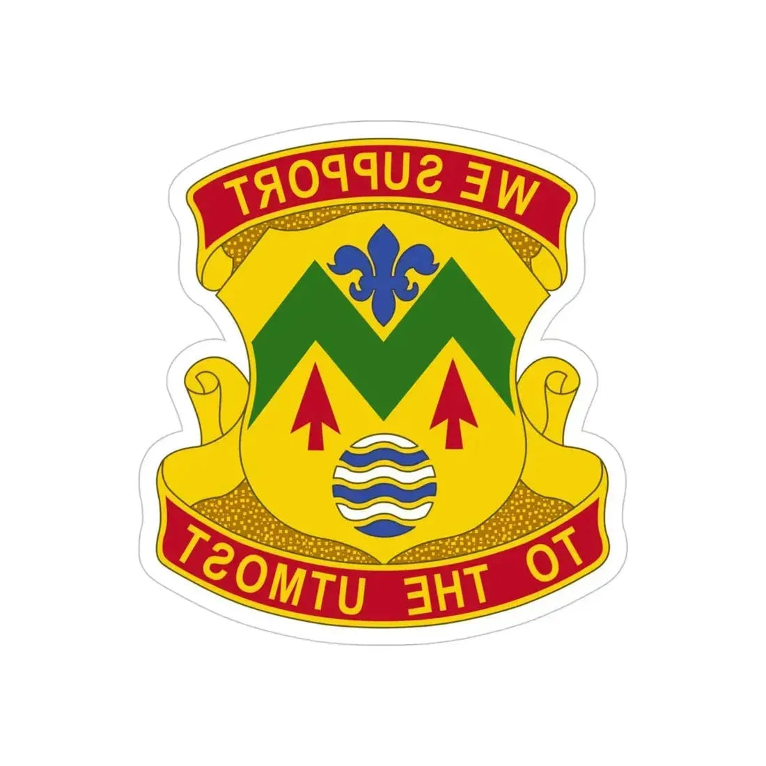 528 Sustainment Brigade (U.S. Army) REVERSE PRINT Transparent Die-Cut STICKER - The Sticker Space