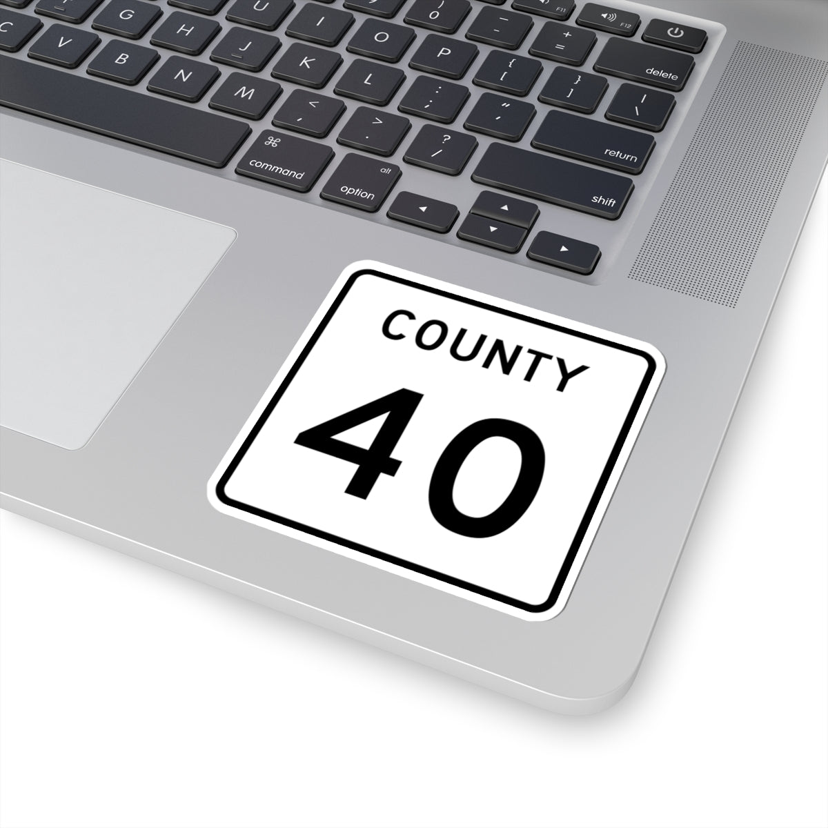 County 40 square (Minnesota) (Road Sign) STICKER Vinyl Kiss-Cut Decal